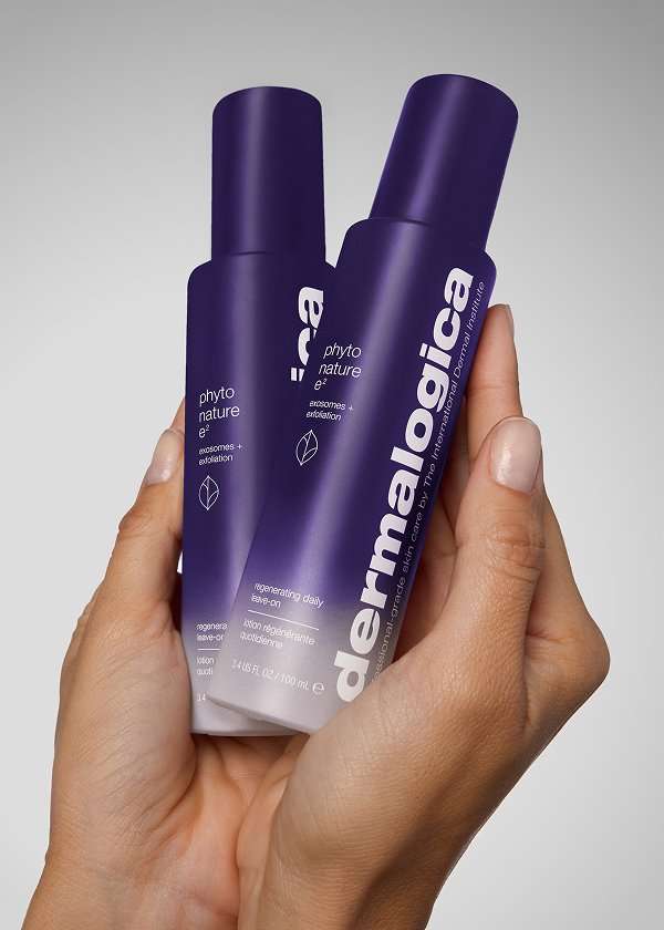 Bottle of phyto nature e2 from dermalogica containing exosomes and enzymes